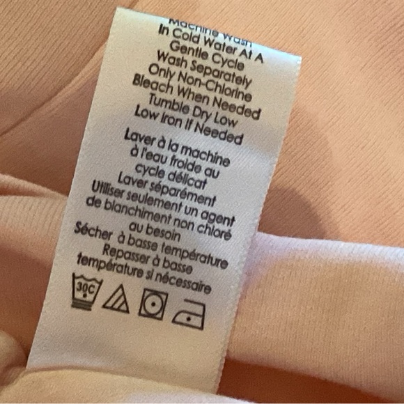 Coldwater Creek pink ruffle trim v neck stretch top size Small Soft New - Picture 7 of 9